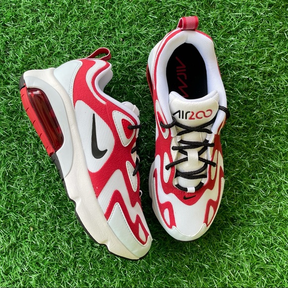 Nike Air Max 200 White / Black - Gym Red - Picture 3 of 9